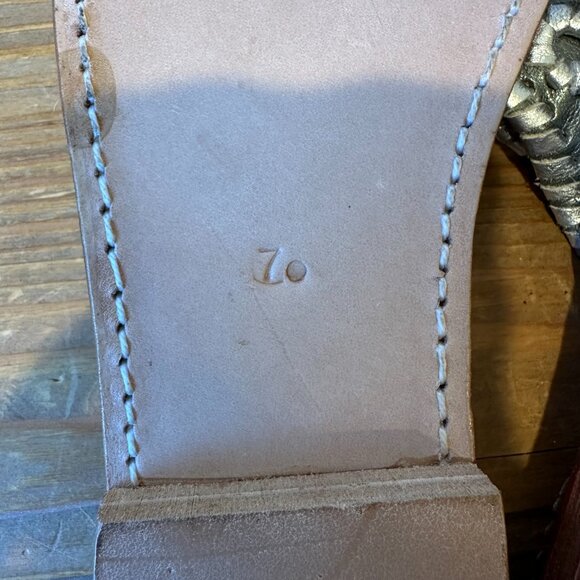 Palm Beach Sandals Silver/ Grey Made in USA Women's 7.5- New - Picture 5 of 5